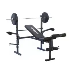 ATHLETIC - Banco De Pesas Plegable + Mancuernas