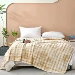 MY HOME STORE - Cobija Alaska Multicolor 200*230cm Blanco Con Beige