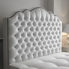 undefined - Cabecero King Nebraska de Piso 200X150 Ecocuero Blanco