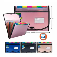 POINTER - Archivador Expandible Portadocs 13 Bolsillos A4 Pza