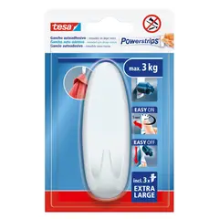 TESA - Gancho Adhesivo Ps XL Ovalado Blanco