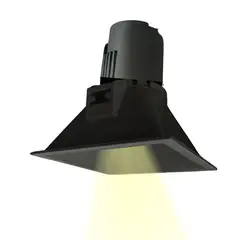 TECHNOLIGHTING - Bala LED Recesada 9w Cuadrada Negra Luz Cálida