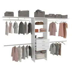RTA DESIGN - Closet Abierto Plego 3 Cajones 187X300 Rta Blanco
