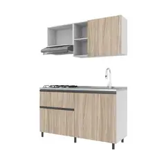 undefined - Cocina Integral 1.50 Metros Otawa Soder Incluye Mesón Poceta Izquierda con 4 Fogones a Gas Just Home Collection