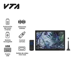 VTA PLUS - Pantalla Hd Portatil Recargable de 14'' Vta