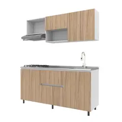 undefined - Cocina Integral 1.80 Metros Holanda Sagano Incluye Mesón Poceta Izquierda con 4 Fogones a Gas Just Home Collection