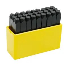 SURTEK - Set 27 Letras De Golpe Para Marcar 8 Mm Con Estuche