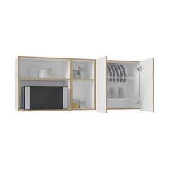 RTA DESIGN - Gabinete Superior De Cocina Corinto 62X150X34 Rta Blanco Fresno