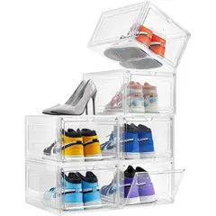 undefined - Set de 6 Cajas de Zapatos Plásticas Apilables Attelite