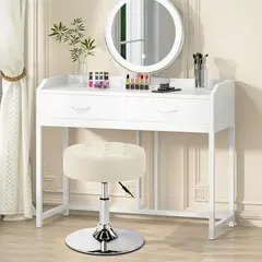 undefined - Silla de Tocador Ajustable y Giratoria
