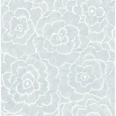 NUWALLPAPER - Papel de Colgadura 52,07cm x 548,64cm Floral Azul