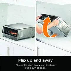 NINJA - Horno Abatible con Freidora de Aire Acero Inoxidable 8 Funciones