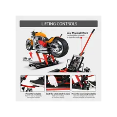 VIVOHOME - Gato Hidráulico para Motocicleta y Cuatriciclo 1500 Libras