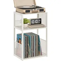 VASAGLE - Mesa de Soporte de 3 Niveles para Tocadiscos y Almacenamiento