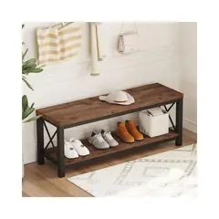 undefined - Banco Zapatero de 2 Niveles con Estilo Industrial