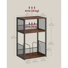 VASAGLE - Soporte de 3 Niveles para Tocadiscos y Vinilos
