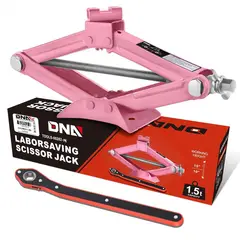 DNA MOTORING - Gato de Tijera para Automóvil 1.5 Toneladas con Llave de Trinquete