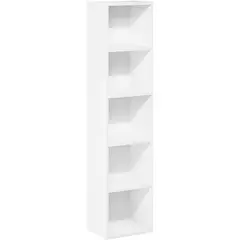 FURINNO - Estantería Luder de 5 Niveles para Almacenaje y Libros Color Blanco