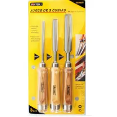 UYUSTOOLS - Set X3 piezas de Gubias 8-15-22