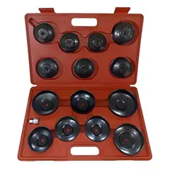 UYUSTOOLS - Juego de Copas Saca Filtros de Aceite 15 Piezas en Estuche