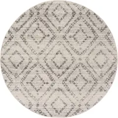 SAFAVIEH - Alfombra Antideslizante Redonda 91 cm Gris Claro Diseño Geométrico