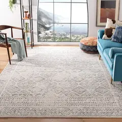 SAFAVIEH - Alfombra Tulum 244 cm x 305 cm Marfil y Gris Estilo Bohemio Moderno
