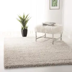 SAFAVIEH - Tapete Cuadrado California Shag 91 cm Beige Pelo Grueso y Suave