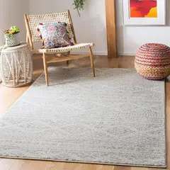 SAFAVIEH - Tapete Tulum Bohemio Tribal Cuadrado Marfil y Gris 122 x 122 cm