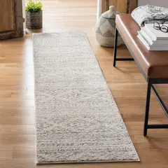 SAFAVIEH - Tapete Pasillo Tulum 60 x 330 cm Marfil Gris Tribal Bohemio