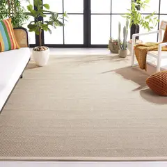 SAFAVIEH - Alfombra Lavable Antideslizante Adiva Rugs 243 x 304 cm Mármol Beige Pila Baja