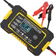 GENERIC - Cargador Inteligente Automotriz 12V 6A con Desulfatador y Pantalla LCD