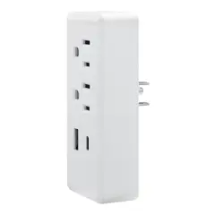 HALUX - Multitoma De Pared 2 Salidas P/T+2 Puertos USB C+A