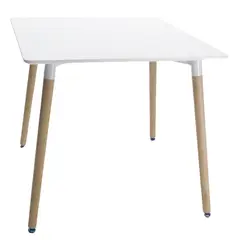 AKIVOY - Mesa de Comedor Eames Cuadrada 75x80x80 Blanco