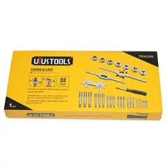 UYUSTOOLS - Juego de Tarrajas y Machuelos 32 Piezas en Acero
