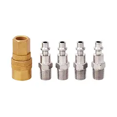 SURTEK - Set 5 Acoples Conectores Rápidos 1/4'' Npt Compresor