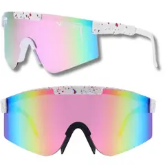 GENERICO - Gafas Deportivas Ajustables Viper Unisex Blanco/lente Rosado