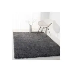 SAFAVIEH - Alfombra California Shag Gris Oscuro 91x152 cm 5.08 cm de Grosor Sin Pelusa