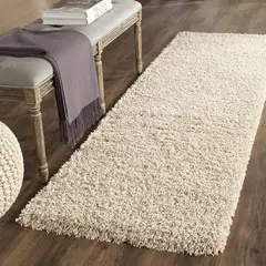 SAFAVIEH - Alfombra de Pasillo California Shag Beige 2.3x457 cm 5.08 cm de Grosor Sin Pelusa