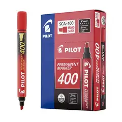 PILOT - Marcador Permanente Sca-400 Punta Bisel Rojo