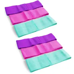 STYLE STARS - Set X6 Bandas Elásticas Tela Antideslizante Para Ejercicio