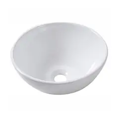 GENERICO - Lavamanos Redondo Sobreponer 32cm - Cerámica Blanca. 14cm Alto
