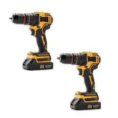 ENERGY PLUS - Set X 2 Taladro Inalámbrico 36V 14 Accesorios 2 Baterías Recargables