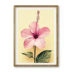 undefined - Cuadro Decorativo Artesanal Vibración Rosa 50x50cm Marco Madera