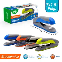 POINTER - Grapadora Ergonómica Redonda 5 x 7 Pulgadas Cols Surt Pza