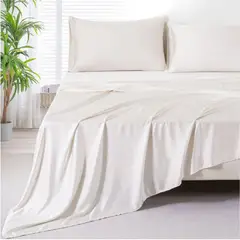 MY HOME STORE - Sábana Bamboo 400 Hilos - Q Beige Queen