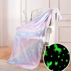 MY HOME STORE - Cobija Shining Mágica - Niños 1.50Mtx2.00Mt Unicornio