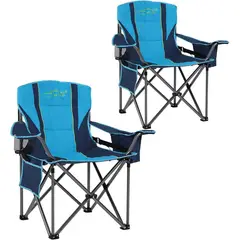 undefined - Silla de Camping Acolchada con Soporte Lumbar y Bolsa Enfriadora