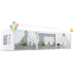 QUICTENT - Carpa Blanca para Eventos con Paredes Laterales Removibles