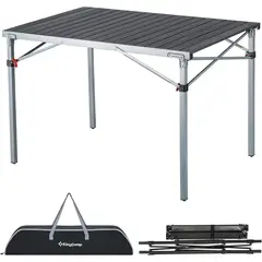 KINGCAMP - Mesa Plegable de Aluminio para Camping y Picnic Exterior