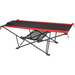 MACSPORTS - Hamaca Mac Sports Topnotch Plegable Portátil Para Camping Rojo Y Negro